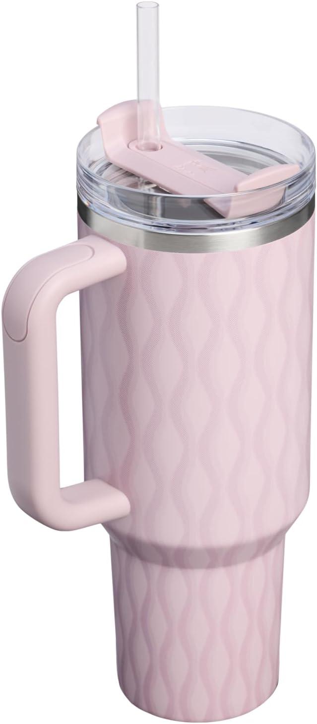 imageSTANLEY Quencher H20 Tumbler with Handle and Straw 30 oz Flowstate 3Position Lid Cup Holder Compatible for Travel Insulated Stainless Steel Cup BPAFree Spring GreenDawn Drift