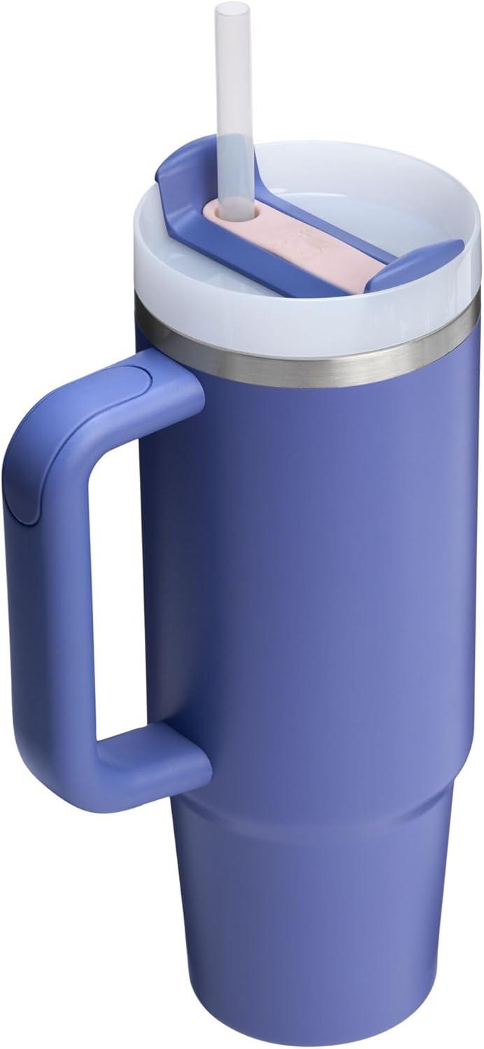 imageSTANLEY Quencher H20 Tumbler with Handle and Straw 30 oz Flowstate 3Position Lid Cup Holder Compatible for Travel Insulated Stainless Steel Cup BPAFree Soft OrchidExclusive Lupine