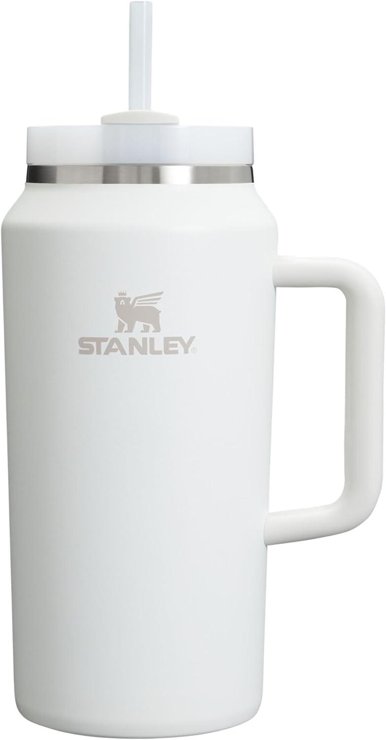 imageSTANLEY Quencher H20 Tumbler with Handle and Straw 30 oz Flowstate 3Position Lid Cup Holder Compatible for Travel Insulated Stainless Steel Cup BPAFree Spring GreenFrost