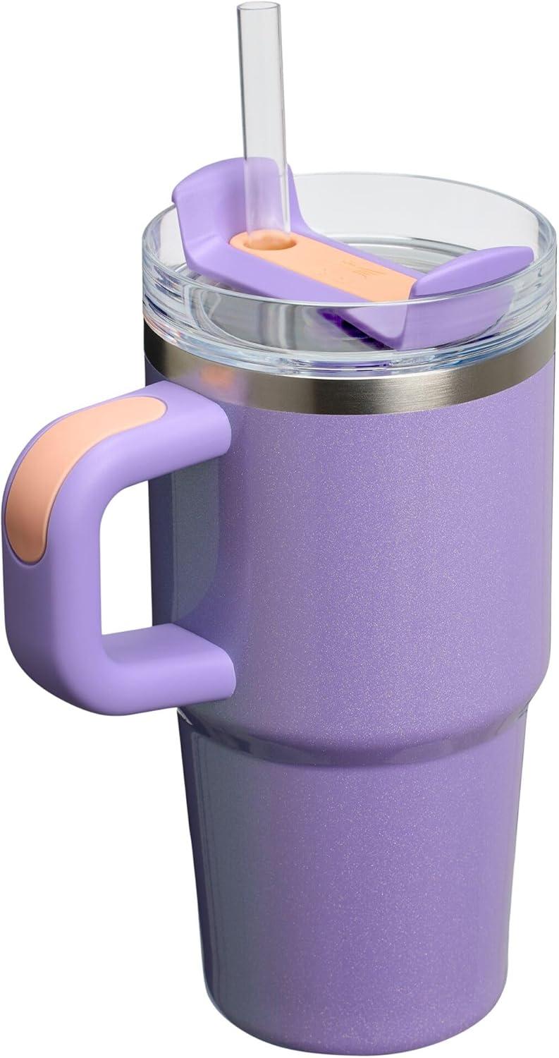 imageSTANLEY Quencher H20 Tumbler with Handle and Straw 30 oz Flowstate 3Position Lid Cup Holder Compatible for Travel Insulated Stainless Steel Cup BPAFree Soft OrchidPeriwinkle Shimmer