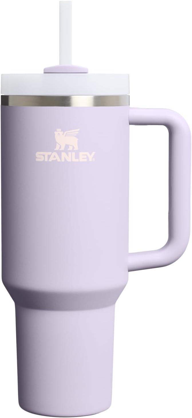 imageSTANLEY Quencher H20 Tumbler with Handle and Straw 30 oz Flowstate 3Position Lid Cup Holder Compatible for Travel Insulated Stainless Steel Cup BPAFree Soft OrchidPurple Dust