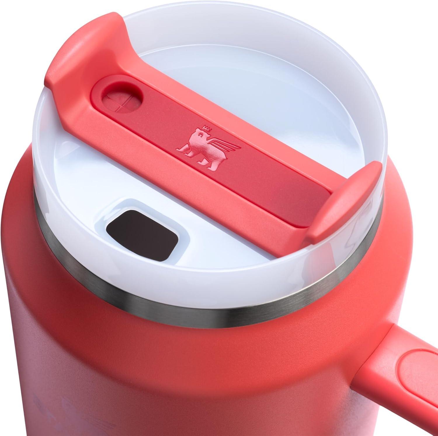 imageSTANLEY Quencher H20 Tumbler with Handle and Straw 30 oz Flowstate 3Position Lid Cup Holder Compatible for Travel Insulated Stainless Steel Cup BPAFree Soft OrchidHot Coral