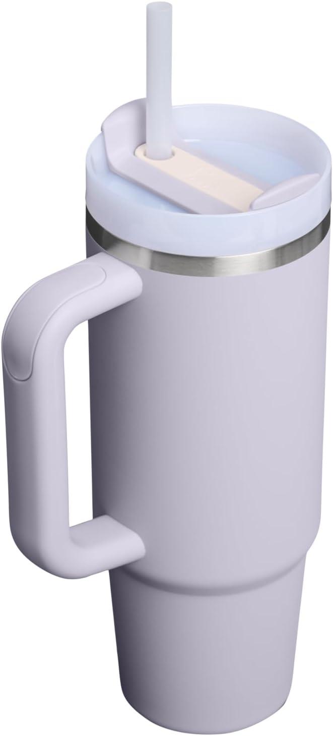 imageSTANLEY Quencher H20 Tumbler with Handle and Straw 30 oz Flowstate 3Position Lid Cup Holder Compatible for Travel Insulated Stainless Steel Cup BPAFree Soft OrchidPurple Dust