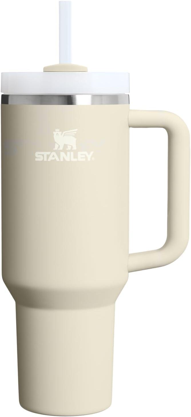 imageSTANLEY Quencher H20 Tumbler with Handle and Straw 30 oz Flowstate 3Position Lid Cup Holder Compatible for Travel Insulated Stainless Steel Cup BPAFree Soft OrchidToasted Almond