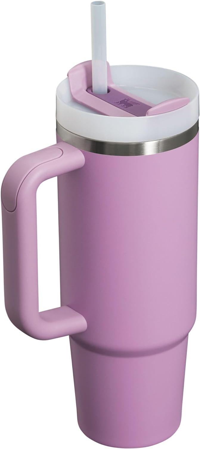 imageSTANLEY Quencher H20 Tumbler with Handle and Straw 30 oz Flowstate 3Position Lid Cup Holder Compatible for Travel Insulated Stainless Steel Cup BPAFree Soft OrchidLilac