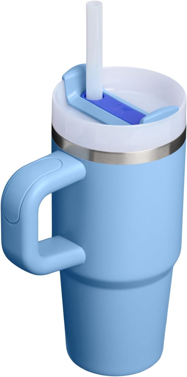 imageSTANLEY Quencher H20 Tumbler with Handle and Straw 30 oz Flowstate 3Position Lid Cup Holder Compatible for Travel Insulated Stainless Steel Cup BPAFree Spring GreenBlue Sky