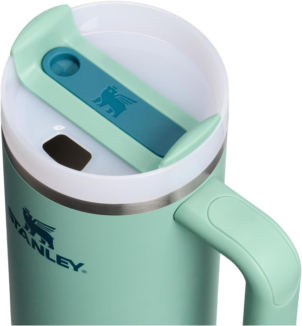 imageSTANLEY Quencher H20 Tumbler with Handle and Straw 30 oz Flowstate 3Position Lid Cup Holder Compatible for Travel Insulated Stainless Steel Cup BPAFree Soft OrchidSpring Green