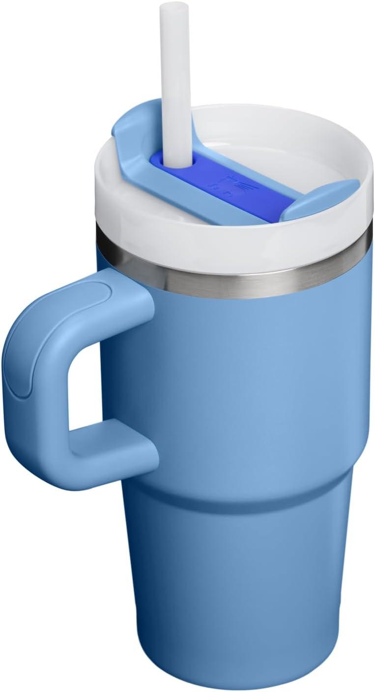 imageSTANLEY Quencher H20 Tumbler with Handle and Straw 30 oz Flowstate 3Position Lid Cup Holder Compatible for Travel Insulated Stainless Steel Cup BPAFree Soft OrchidBlue Sky