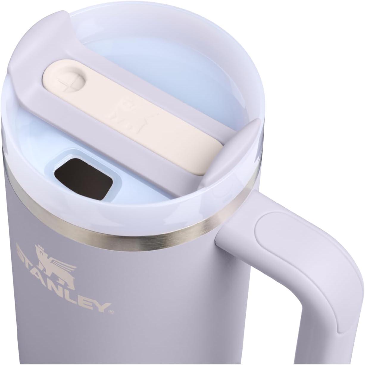 imageSTANLEY Quencher H20 Tumbler with Handle and Straw 30 oz Flowstate 3Position Lid Cup Holder Compatible for Travel Insulated Stainless Steel Cup BPAFree Spring GreenPurple Dust