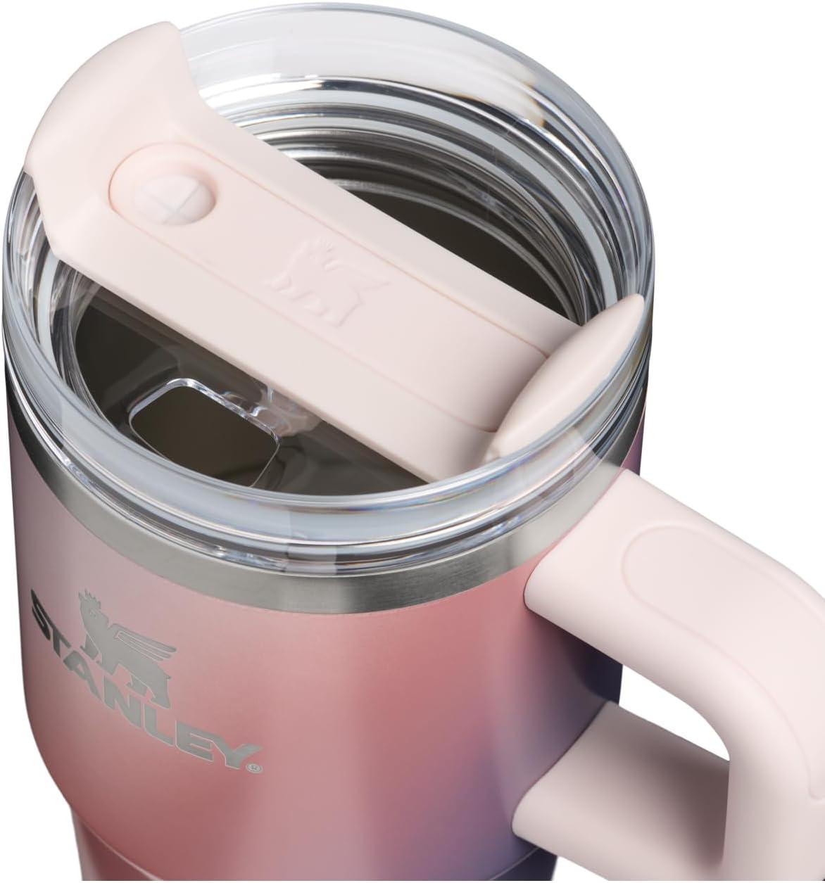 imageSTANLEY Quencher H20 Tumbler with Handle and Straw 30 oz Flowstate 3Position Lid Cup Holder Compatible for Travel Insulated Stainless Steel Cup BPAFree Soft OrchidDawn Spiral