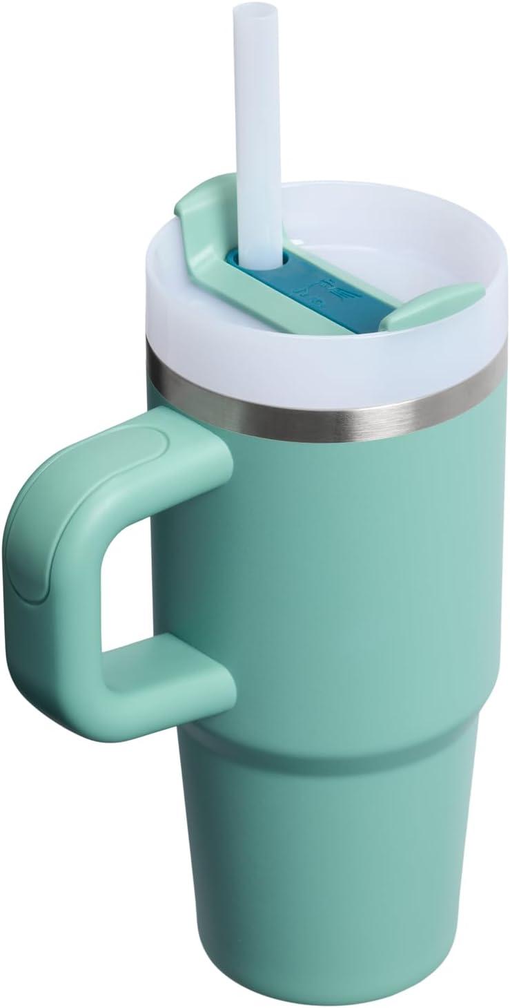 imageSTANLEY Quencher H20 Tumbler with Handle and Straw 30 oz Flowstate 3Position Lid Cup Holder Compatible for Travel Insulated Stainless Steel Cup BPAFree Soft OrchidSpring Green