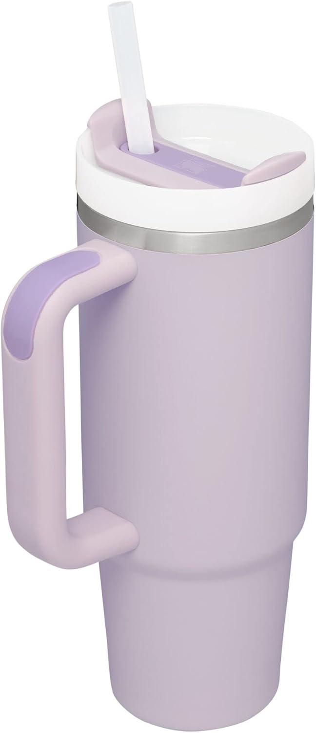 imageSTANLEY Quencher H20 Tumbler with Handle and Straw 30 oz Flowstate 3Position Lid Cup Holder Compatible for Travel Insulated Stainless Steel Cup BPAFree Soft OrchidOrchid