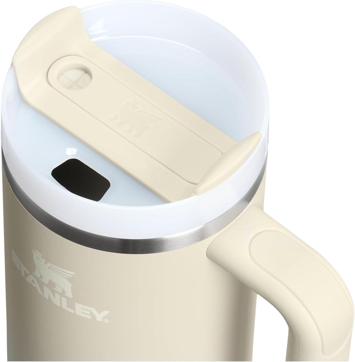 imageSTANLEY Quencher H20 Tumbler with Handle and Straw 30 oz Flowstate 3Position Lid Cup Holder Compatible for Travel Insulated Stainless Steel Cup BPAFree Soft OrchidToasted Almond