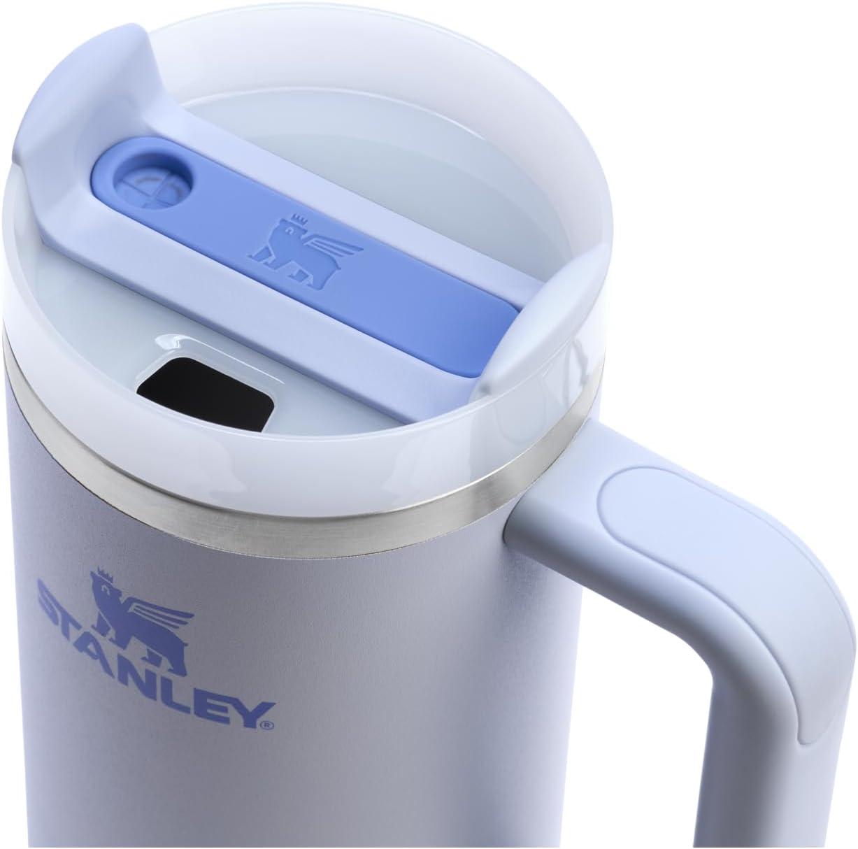 imageSTANLEY Quencher H20 Tumbler with Handle and Straw 30 oz Flowstate 3Position Lid Cup Holder Compatible for Travel Insulated Stainless Steel Cup BPAFree Spring GreenDew Drop
