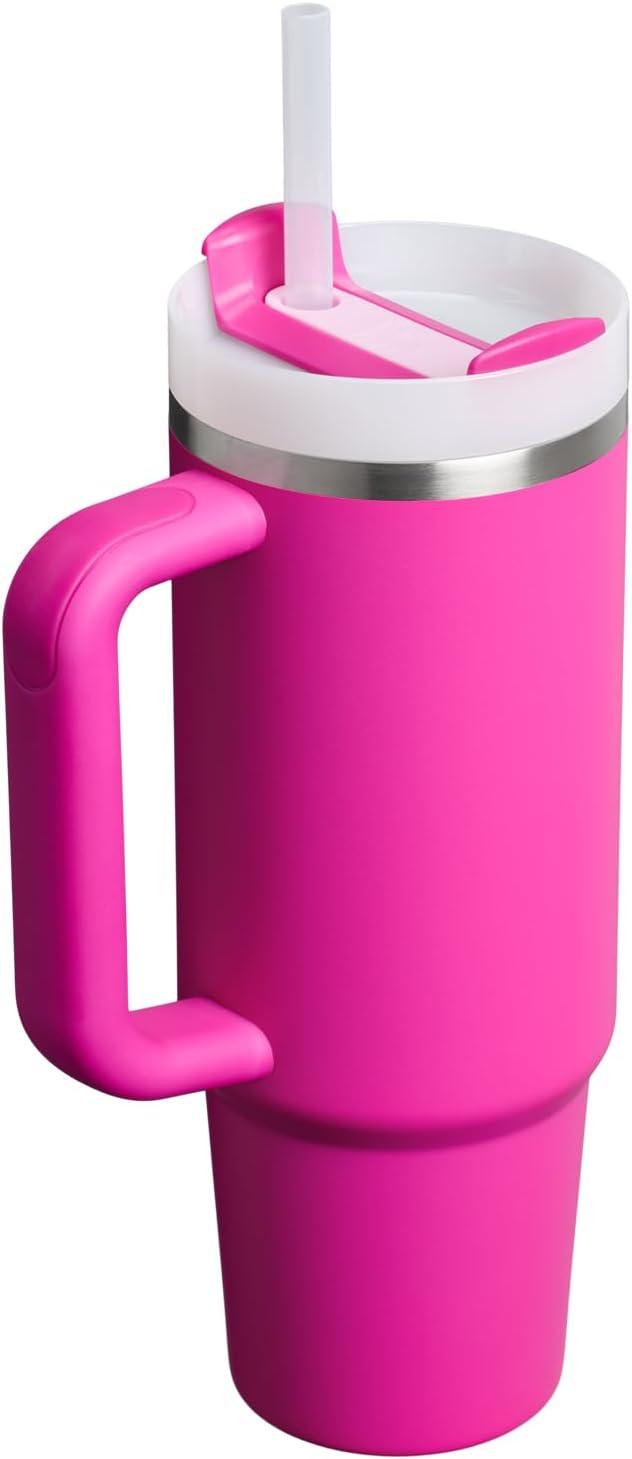 imageSTANLEY Quencher H20 Tumbler with Handle and Straw 30 oz Flowstate 3Position Lid Cup Holder Compatible for Travel Insulated Stainless Steel Cup BPAFree Soft OrchidViolet Blossom