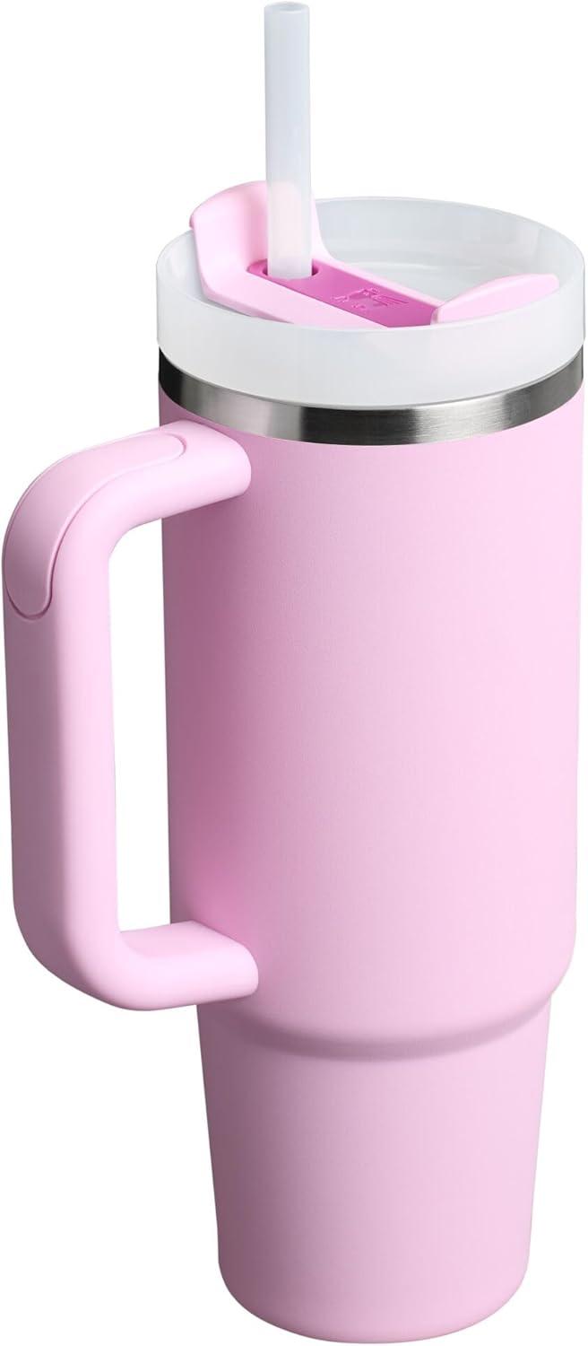 imageSTANLEY Quencher H20 Tumbler with Handle and Straw 30 oz Flowstate 3Position Lid Cup Holder Compatible for Travel Insulated Stainless Steel Cup BPAFree Soft OrchidLight PinkPink