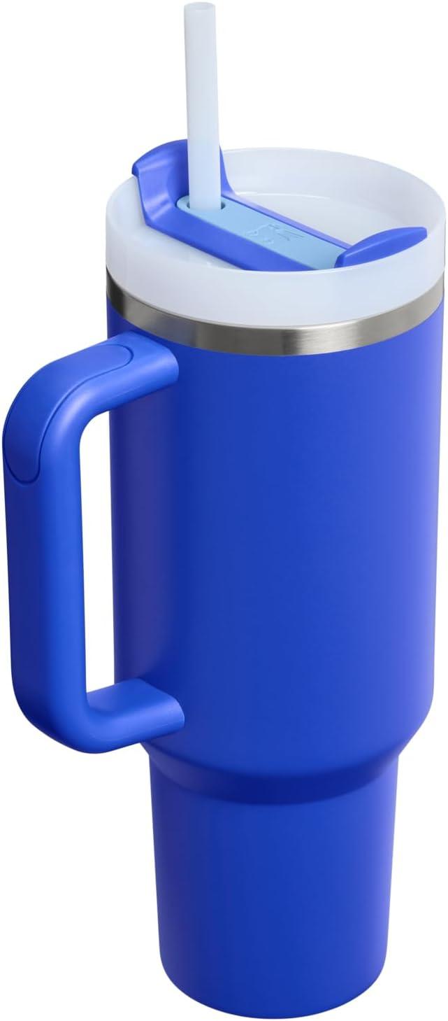 imageSTANLEY Quencher H20 Tumbler with Handle and Straw 30 oz Flowstate 3Position Lid Cup Holder Compatible for Travel Insulated Stainless Steel Cup BPAFree Soft OrchidCobalt
