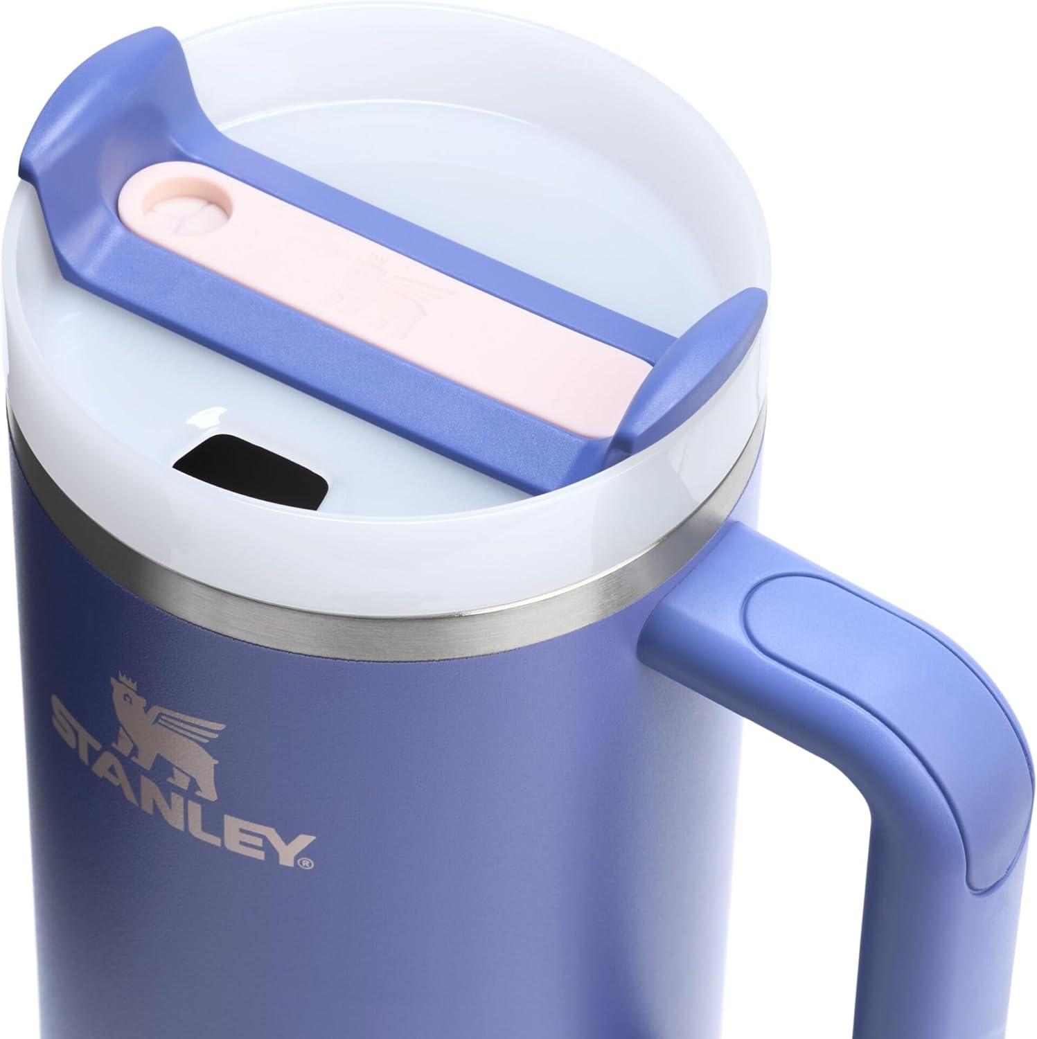 imageSTANLEY Quencher H20 Tumbler with Handle and Straw 30 oz Flowstate 3Position Lid Cup Holder Compatible for Travel Insulated Stainless Steel Cup BPAFree Soft OrchidExclusive Lupine