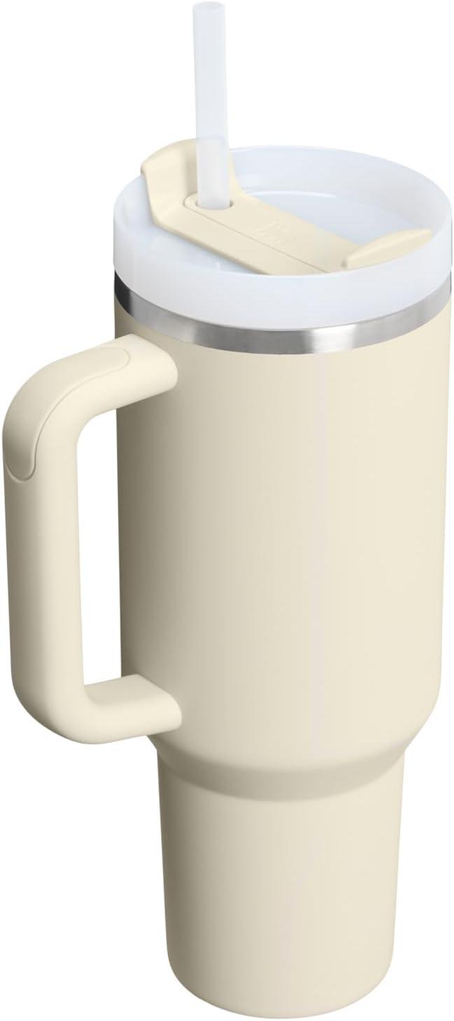 imageSTANLEY Quencher H20 Tumbler with Handle and Straw 30 oz Flowstate 3Position Lid Cup Holder Compatible for Travel Insulated Stainless Steel Cup BPAFree Soft OrchidToasted Almond