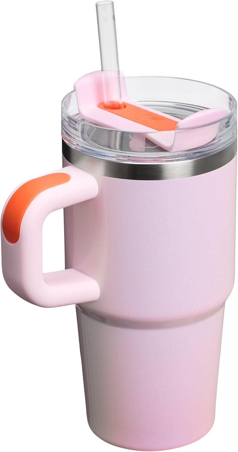 imageSTANLEY Quencher H20 Tumbler with Handle and Straw 30 oz Flowstate 3Position Lid Cup Holder Compatible for Travel Insulated Stainless Steel Cup BPAFree Soft OrchidRose Petal Shimmer