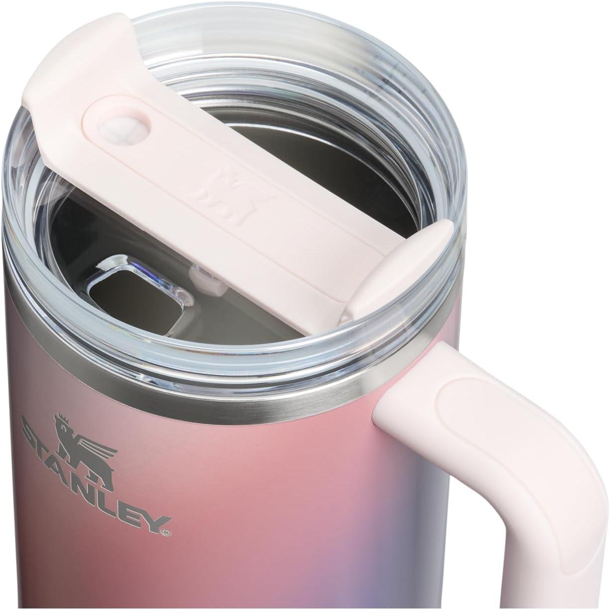 imageSTANLEY Quencher H20 Tumbler with Handle and Straw 30 oz Flowstate 3Position Lid Cup Holder Compatible for Travel Insulated Stainless Steel Cup BPAFree Soft OrchidDawn Spiral
