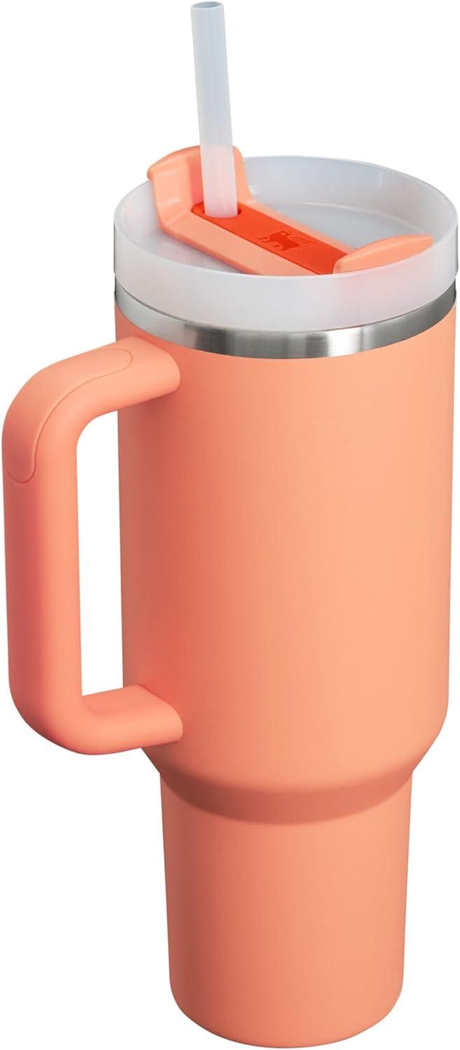 imageSTANLEY Quencher H20 Tumbler with Handle and Straw 30 oz Flowstate 3Position Lid Cup Holder Compatible for Travel Insulated Stainless Steel Cup BPAFree Soft OrchidNectarine