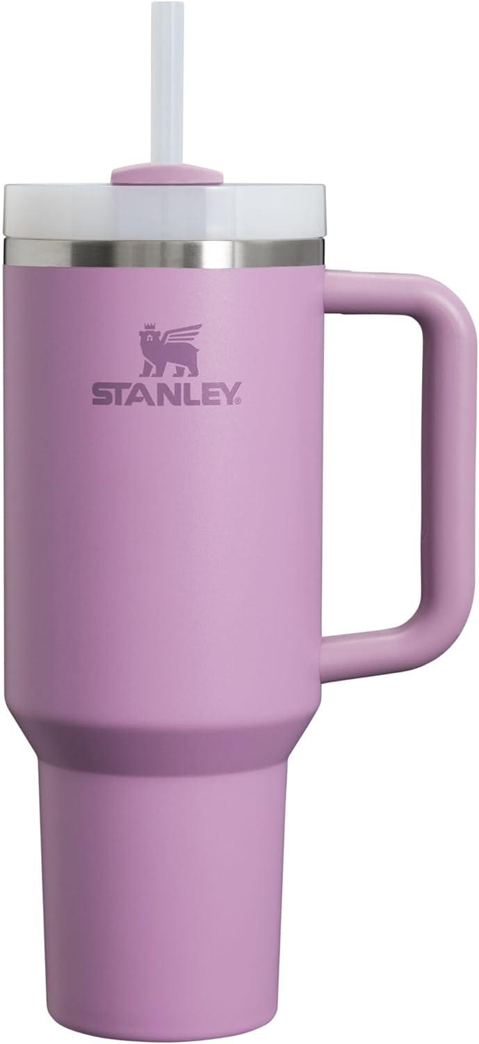 imageSTANLEY Quencher H20 Tumbler with Handle and Straw 30 oz Flowstate 3Position Lid Cup Holder Compatible for Travel Insulated Stainless Steel Cup BPAFree Soft OrchidLilac