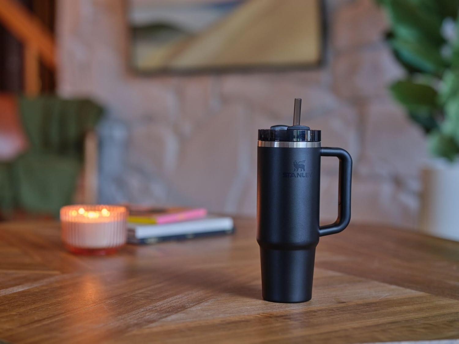 imageSTANLEY Quencher H20 Tumbler with Handle and Straw 30 oz Flowstate 3Position Lid Cup Holder Compatible for Travel Insulated Stainless Steel Cup BPAFree Soft OrchidBlack 20