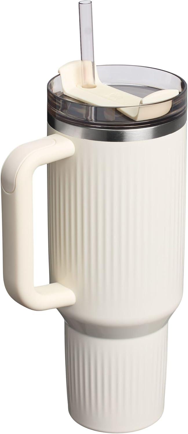 imageSTANLEY The Quencher H20 FlowState Tumbler Box 30 oz 089 L Slate Blue DriftFluted Cream Gloss