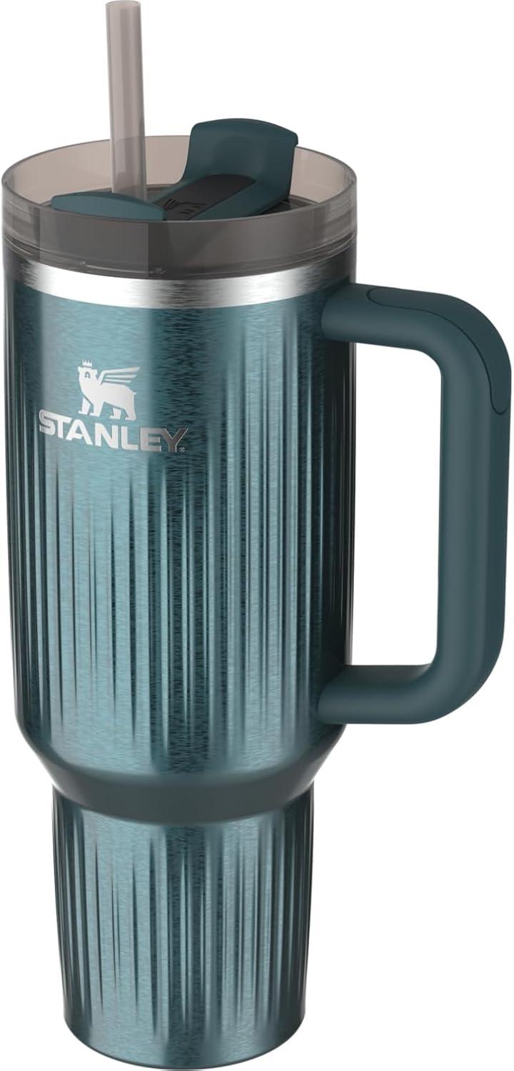 imageSTANLEY The Quencher H20 FlowState Tumbler Box 30 oz 089 L Slate Blue DriftFluted Marina Shine