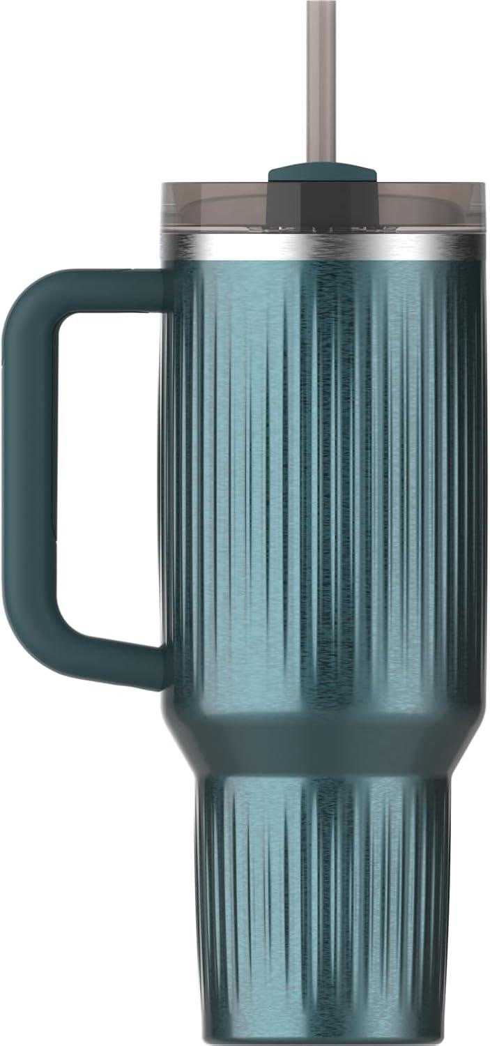 imageSTANLEY The Quencher H20 FlowState Tumbler Box 30 oz 089 L Slate Blue DriftFluted Marina Shine