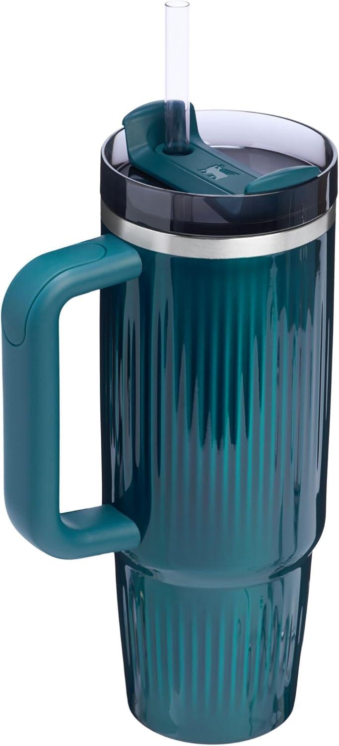 imageSTANLEY The Quencher H20 FlowState Tumbler Box 30 oz 089 L Slate Blue DriftFluted Marina Shine