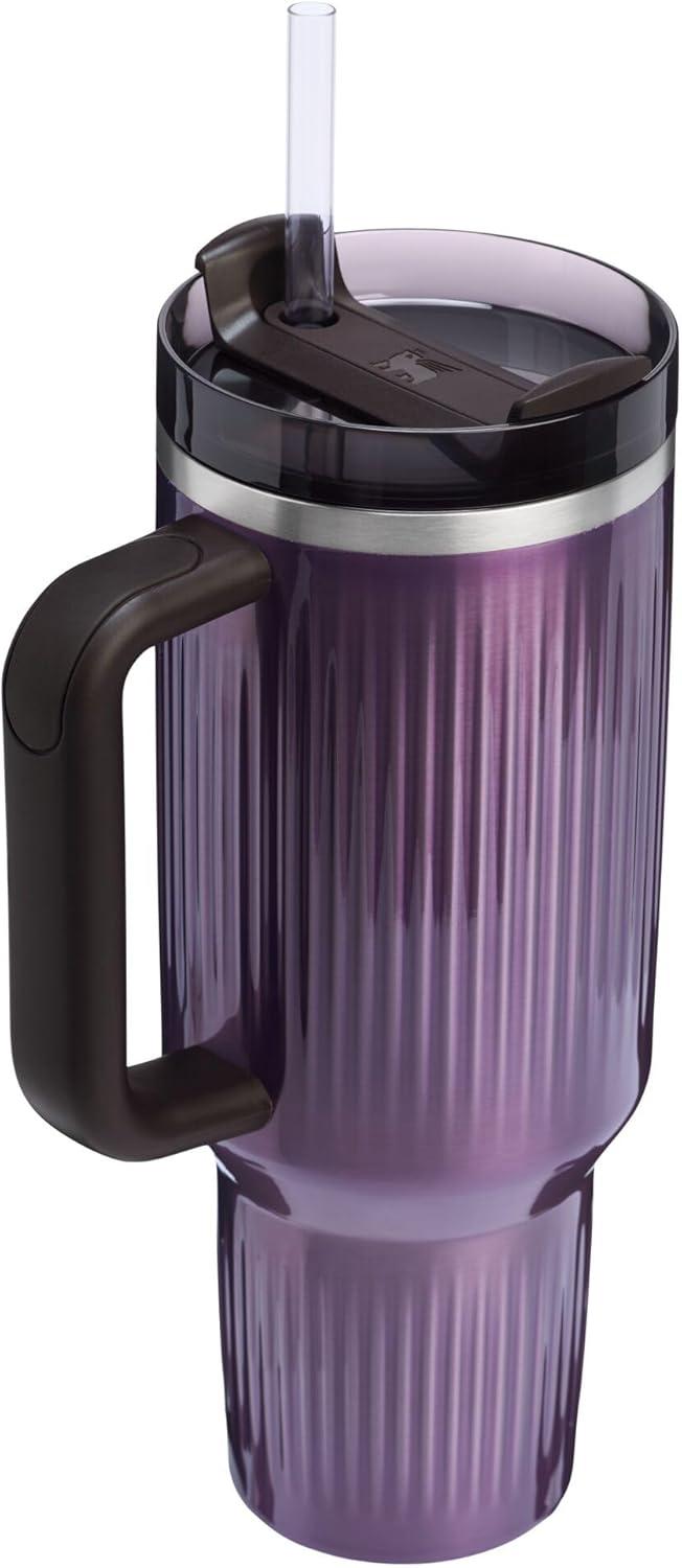 imageSTANLEY The Quencher H20 FlowState Tumbler Box 30 oz 089 L Slate Blue DriftFluted Wisteria Shine