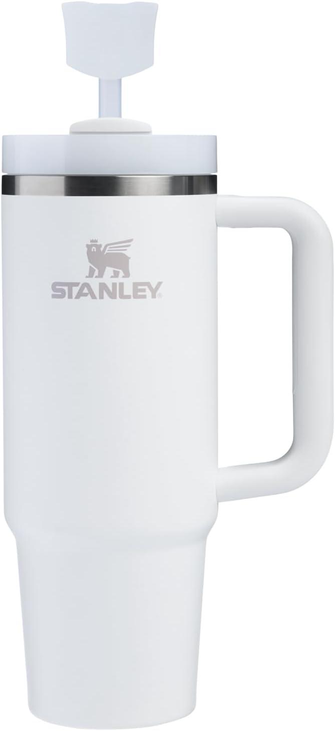 imageStanley Quencher Stay Smooth AntiPucker Straw Topper 2Pack Ergonomic Sip Through Straw Cap for Tumbler with Handle Silicone Accessory for Drinking Cup BPAFree Clear