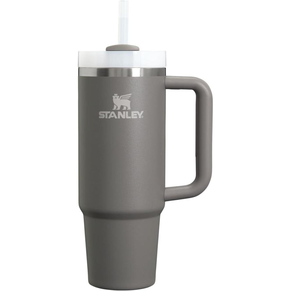 imageSTANLEY Quencher H20 Tumbler with Handle and Straw 30 oz Flowstate 3Position Lid Cup Holder Compatible for Travel Insulated Stainless Steel Cup BPAFree Soft OrchidStone