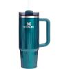 STANLEY Quencher H2.0 Tumbler with Handle and Straw 30 oz | Flowstate 3-Position Lid | Cup Holder Compatible for Travel | Insulated Stainless Steel Cup | BPA-Free | Spring Green(Fluted Marina Shine)