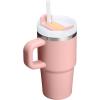 STANLEY Quencher H2.0 Tumbler with Handle and Straw 30 oz | Flowstate 3-Position Lid | Cup Holder Compatible for Travel | Insulated Stainless Steel Cup | BPA-Free | Soft Orchid(Peach Rose)