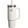 STANLEY Quencher H2.0 Tumbler with Handle and Straw 30 oz | Flowstate 3-Position Lid | Cup Holder Compatible for Travel | Insulated Stainless Steel Cup | BPA-Free | Soft Orchid(Fluted Cream Gloss)