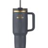 STANLEY Quencher H2.0 Tumbler with Handle and Straw 30 oz | Flowstate 3-Position Lid | Cup Holder Compatible for Travel | Insulated Stainless Steel Cup | BPA-Free | Spring Green(Fluted Twilight)