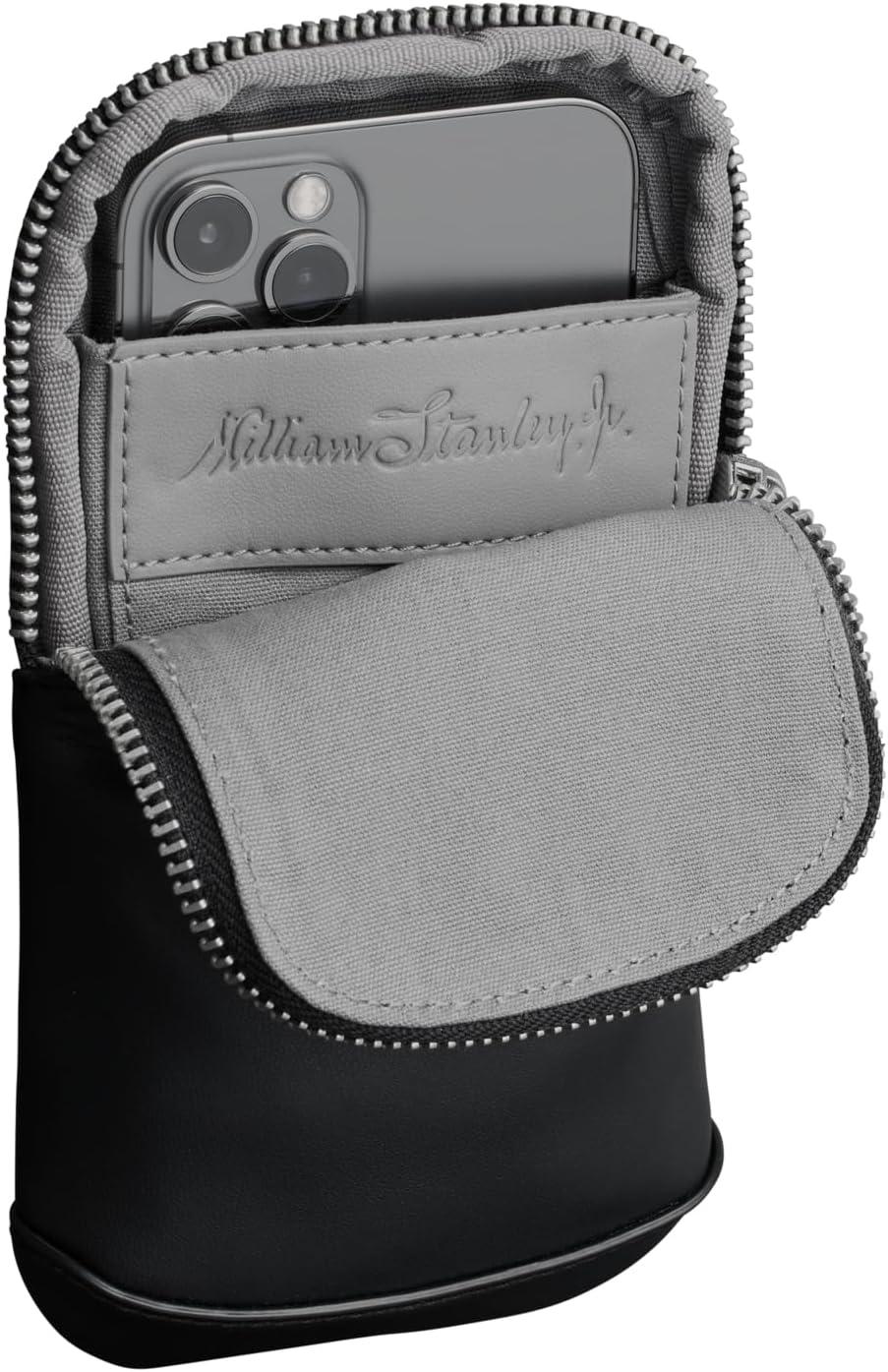 imageSTANLEY Cross Bottle Essentials Case Max Phone Wallet Keys Holder for Water Bottle Faux Leather Accessory PouchBlack