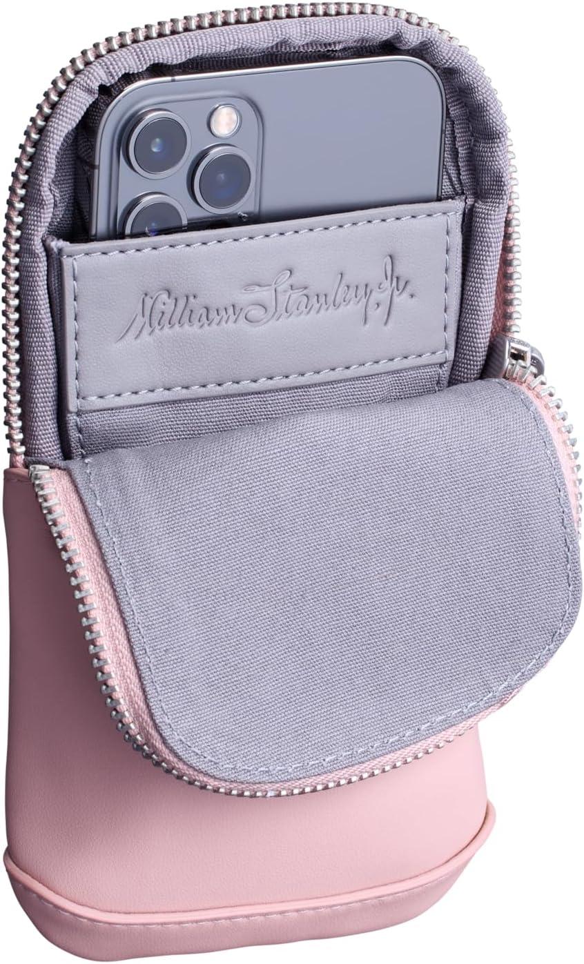 imageSTANLEY Cross Bottle Essentials Case Max Phone Wallet Keys Holder for Water Bottle Faux Leather Accessory PouchRose Quartz