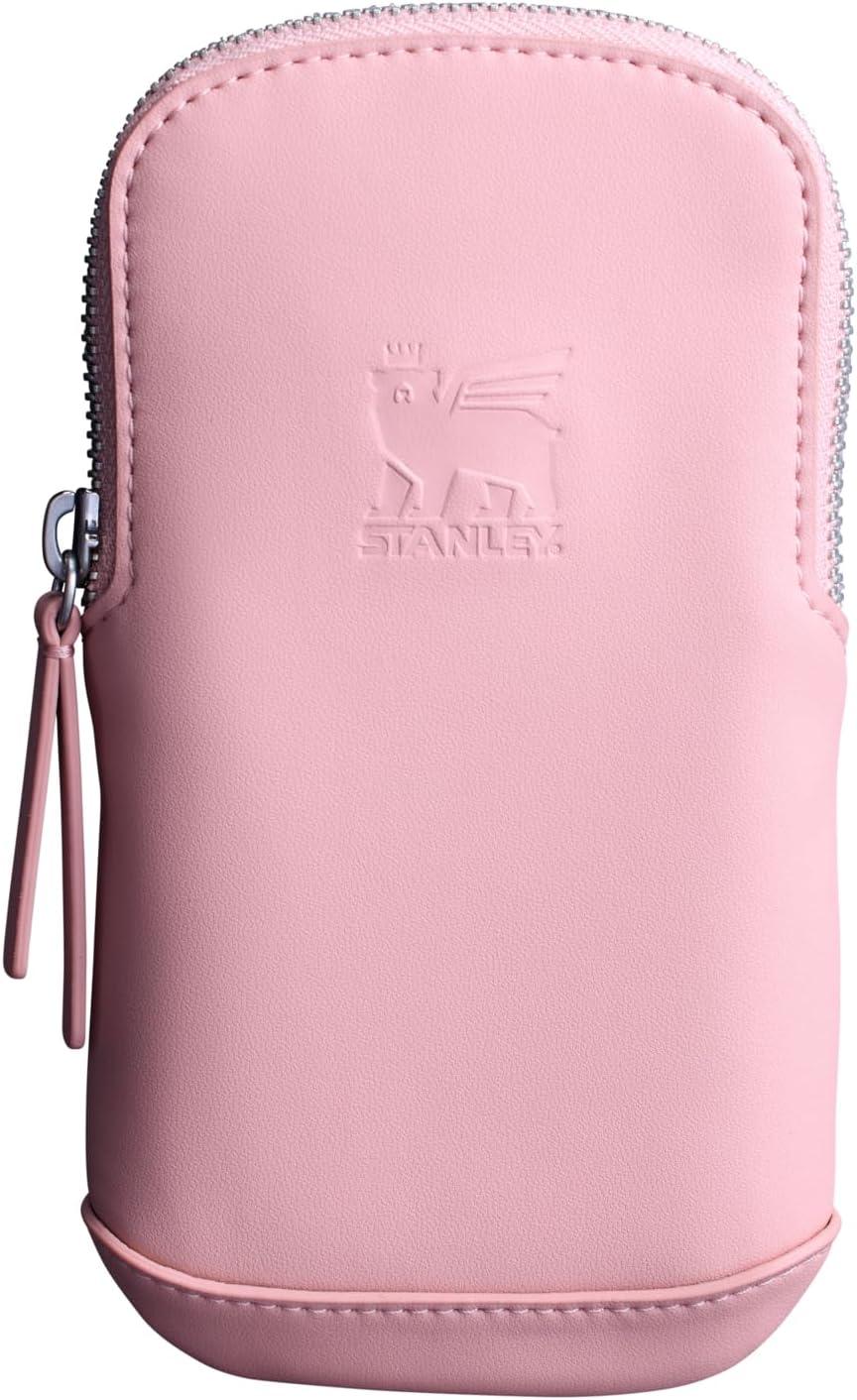 imageSTANLEY Cross Bottle Essentials Case Max Phone Wallet Keys Holder for Water Bottle Faux Leather Accessory PouchRose Quartz