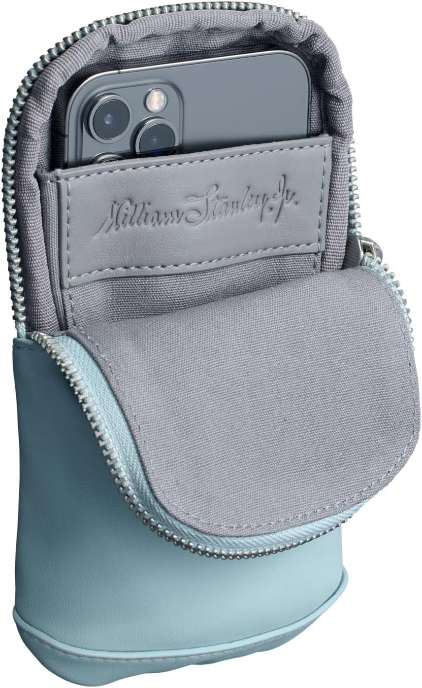 imageSTANLEY Cross Bottle Essentials Case Max Phone Wallet Keys Holder for Water Bottle Faux Leather Accessory PouchSeafoam
