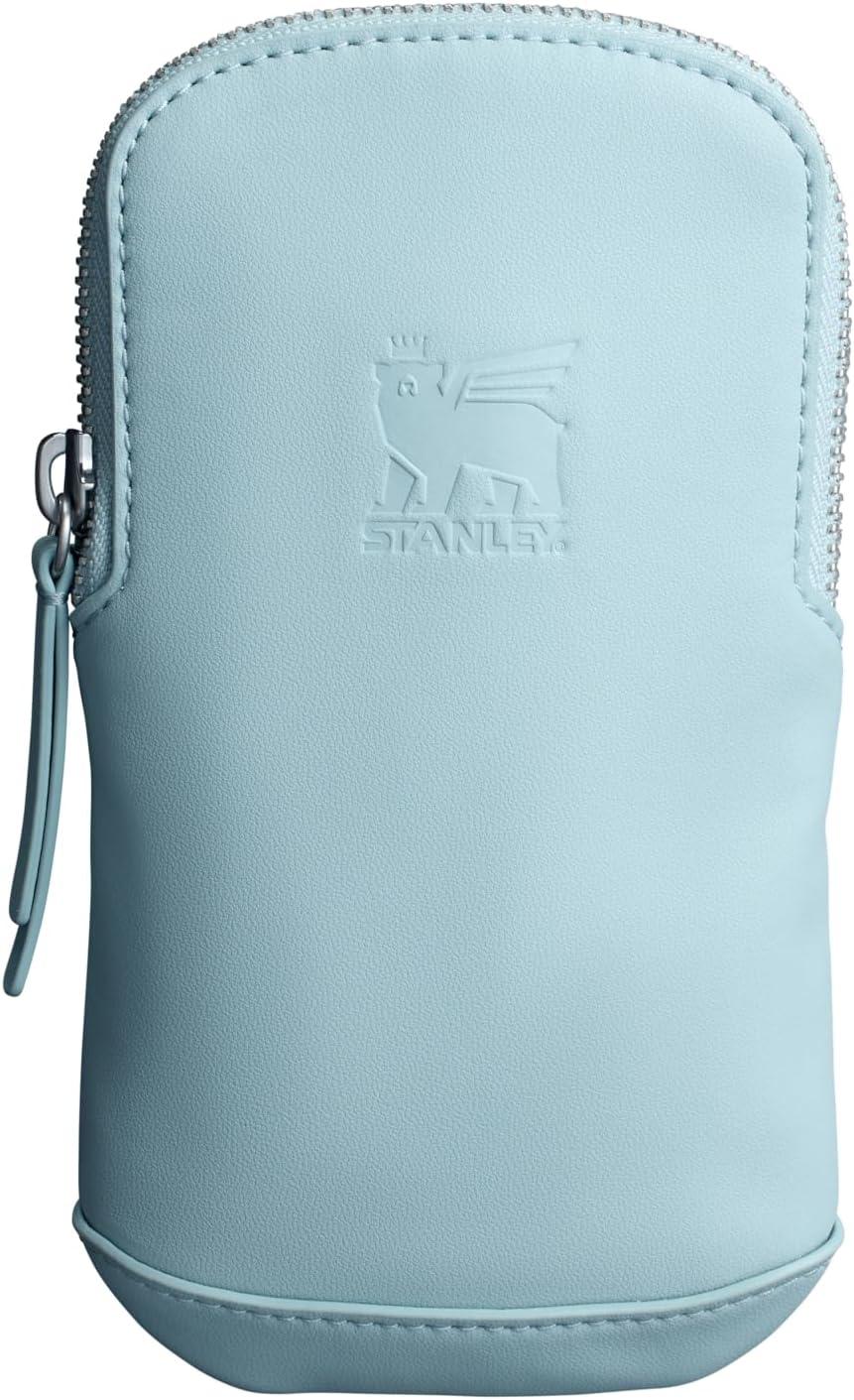 imageSTANLEY Cross Bottle Essentials Case Max Phone Wallet Keys Holder for Water Bottle Faux Leather Accessory PouchSeafoam