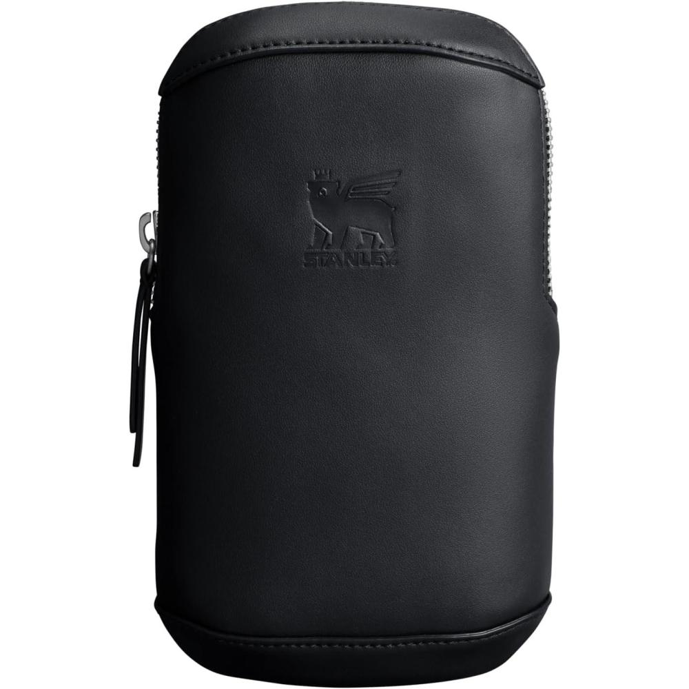 imageSTANLEY Cross Bottle Essentials Case Max Phone Wallet Keys Holder for Water Bottle Faux Leather Accessory PouchBlack