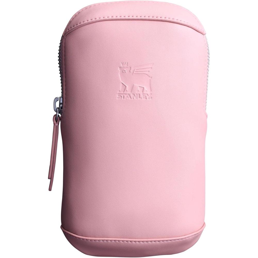 imageSTANLEY Cross Bottle Essentials Case Max Phone Wallet Keys Holder for Water Bottle Faux Leather Accessory PouchRose Quartz