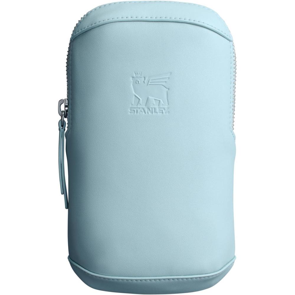 imageSTANLEY Cross Bottle Essentials Case Max Phone Wallet Keys Holder for Water Bottle Faux Leather Accessory PouchSeafoam