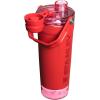 STANLEY Vitalize Shaker Bottle 20 oz | Leakproof Insulated Stainless Steel Shaker Cup | Base Storage and Twist On Fast Flow Lid | Protein Shakes and Pre Workout Powder | BPA-Free | Chili Black(Chili Red)