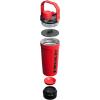 STANLEY Vitalize Shaker Bottle 20 oz | Leakproof Insulated Stainless Steel Shaker Cup | Base Storage and Twist On Fast Flow Lid | Protein Shakes and Pre Workout Powder | BPA-Free | Chili Black(Chili Black)