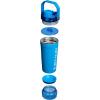 STANLEY Vitalize Shaker Bottle 20 oz | Leakproof Insulated Stainless Steel Shaker Cup | Base Storage and Twist On Fast Flow Lid | Protein Shakes and Pre Workout Powder | BPA-Free | Chili Black(Azure)